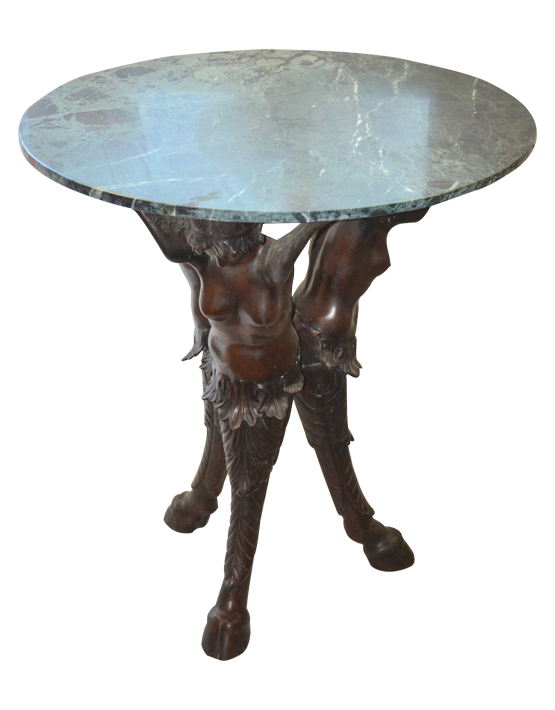 Tavolo marmo e bronzo