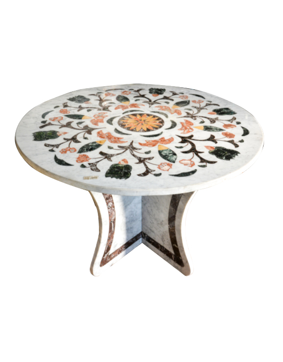 Tavolo marmo intarsiato