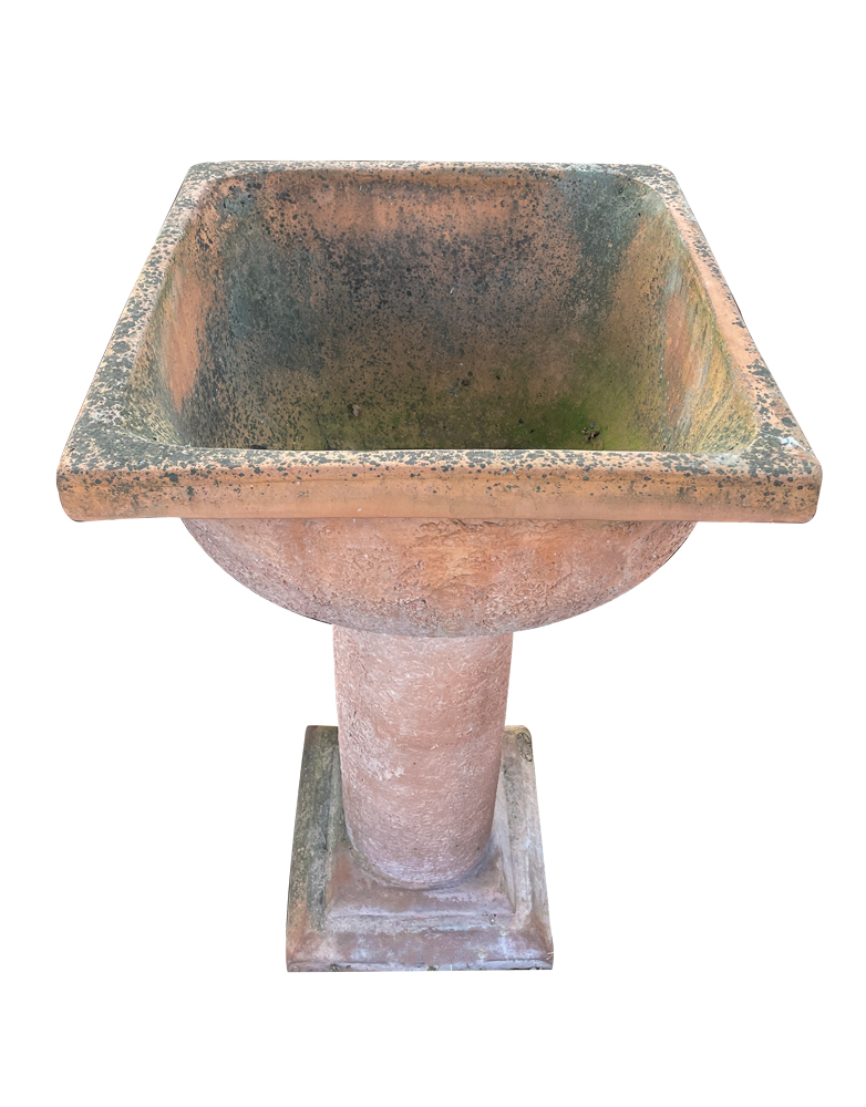 Vaso a calice bugnato