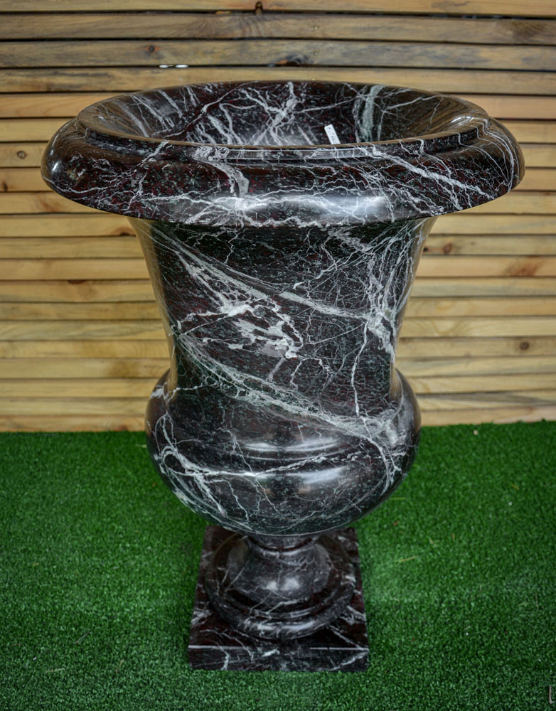 Coppia Vasi in Marmo nero