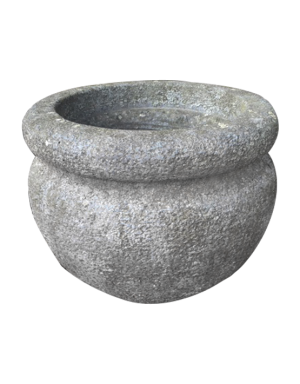 Vaso in pietra tondo