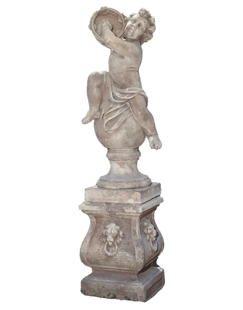 Putto con tamburello su sfera